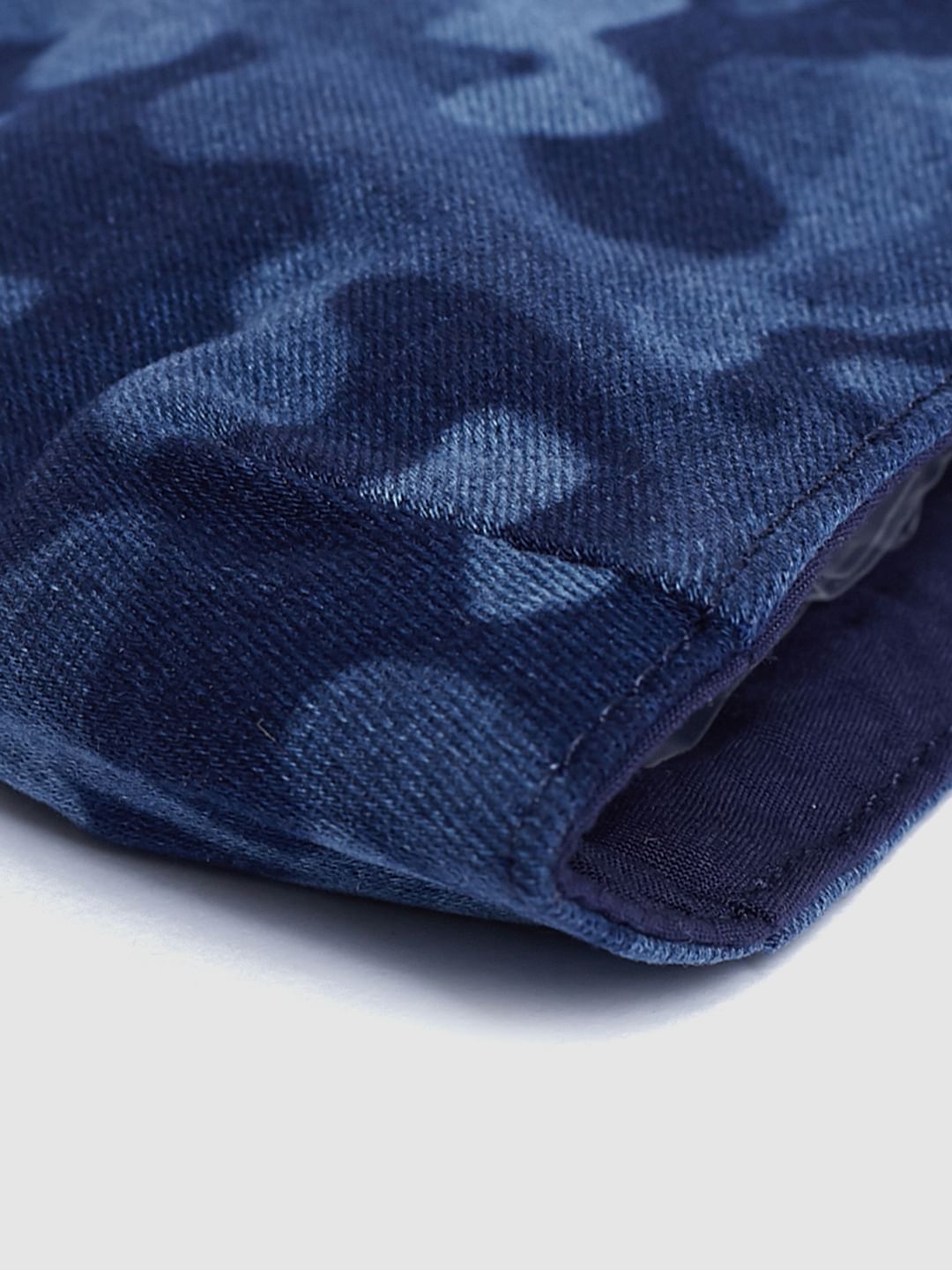Blue Camo Print Lightweight Denim 3PLY Mask