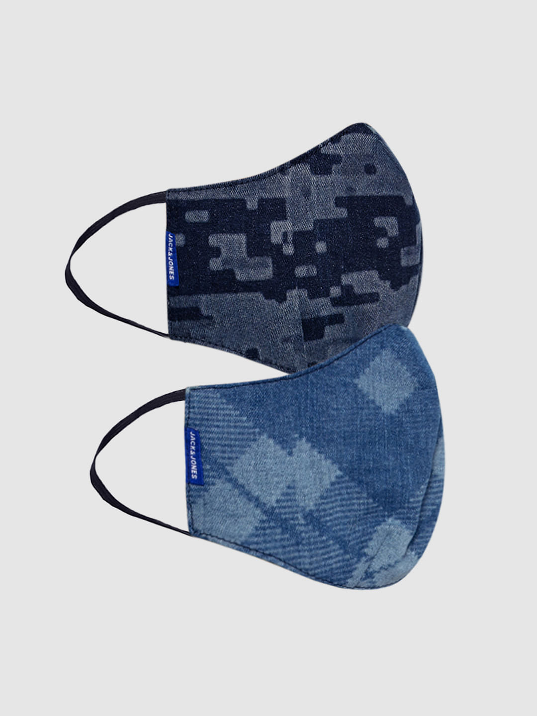 Pack of 2 Printed Lightweight Denim 3PLY Mask - ONE
