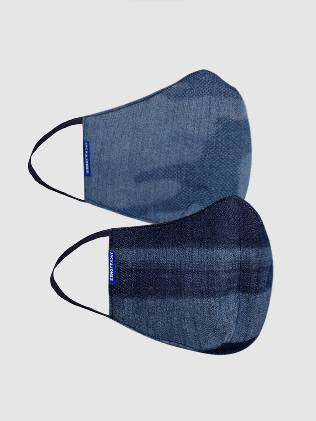 Pack of 2 Blue Lightweight Denim 3PLY Mask - ONE