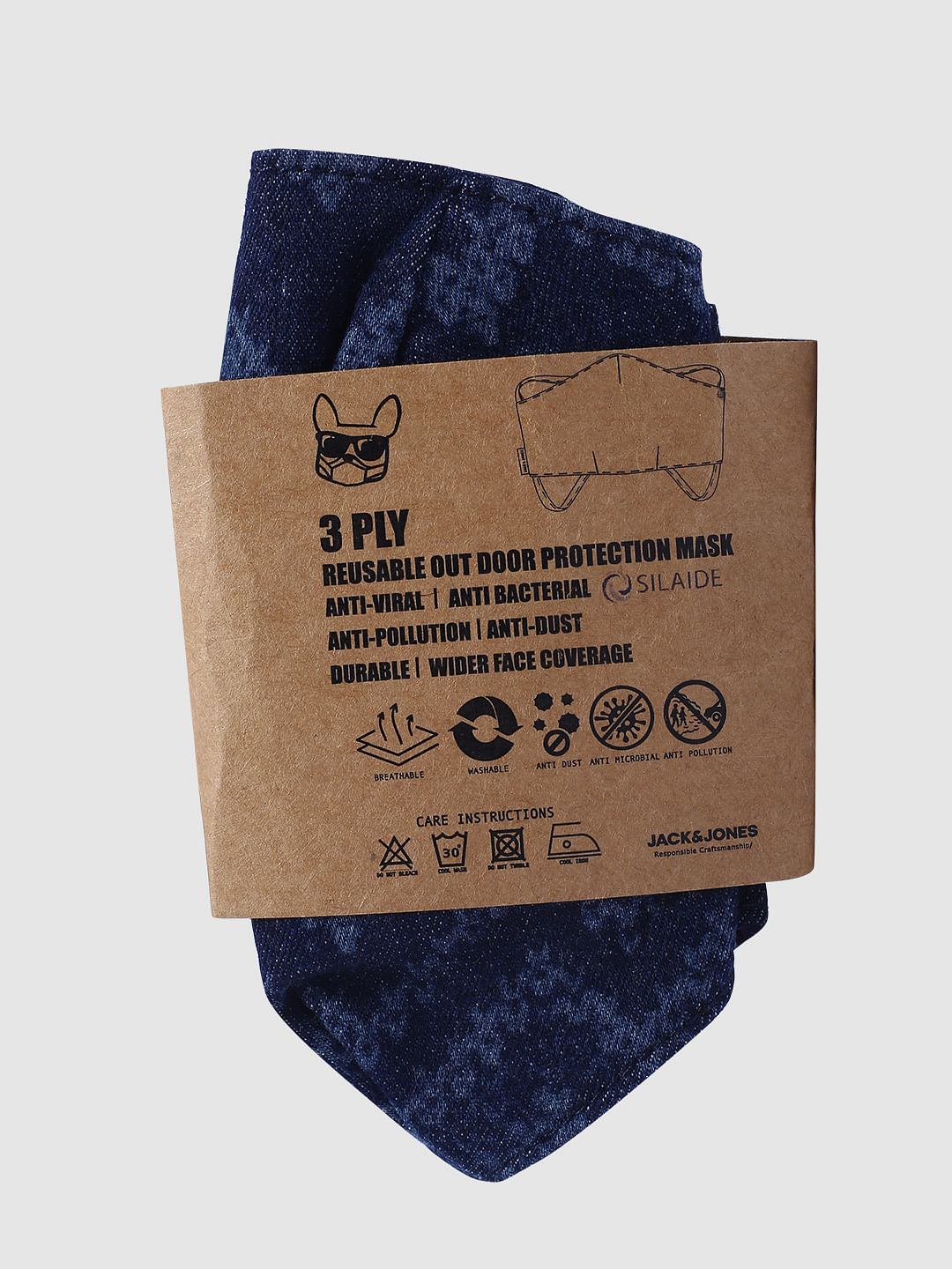 Pack of 3 Lightweight Denim 3PLY Mask