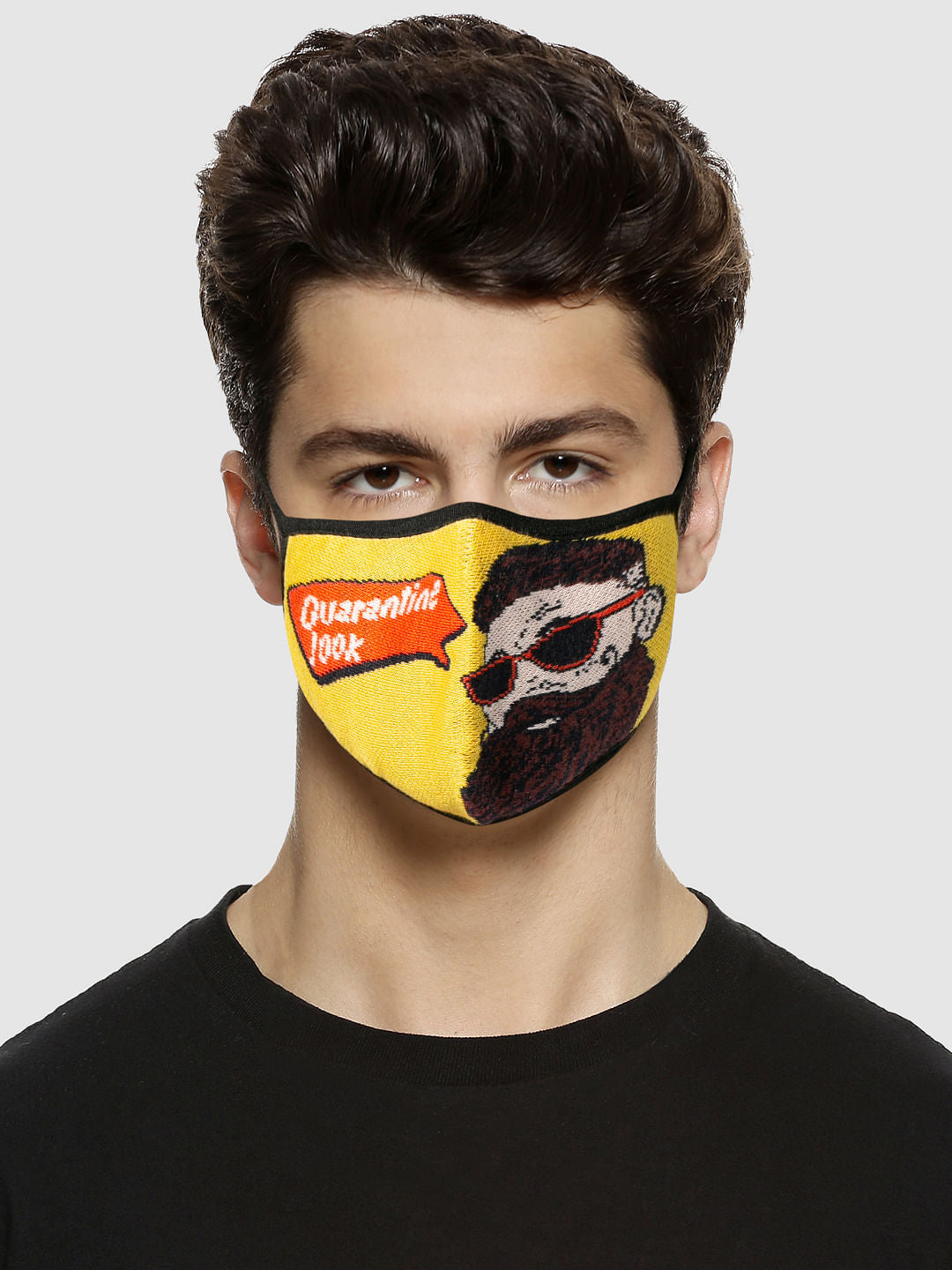 Pack of 3 Graphic Print Knit 3PLY Mask
