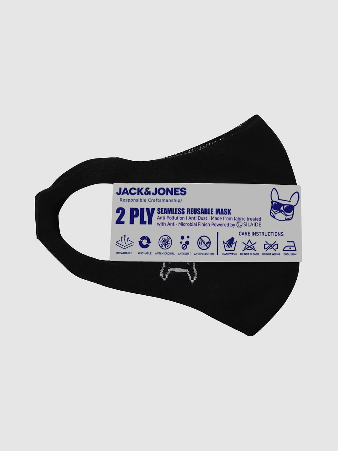 Pack Of 3 Logo Print Seamless 2Ply Mask