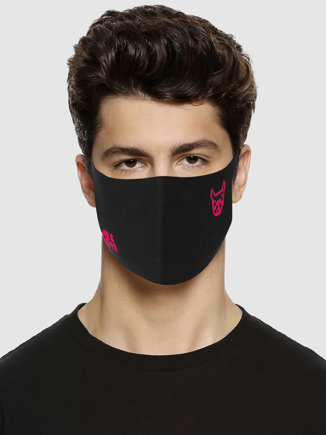 Pack of 3 Black Seamless 2PLY Mask
