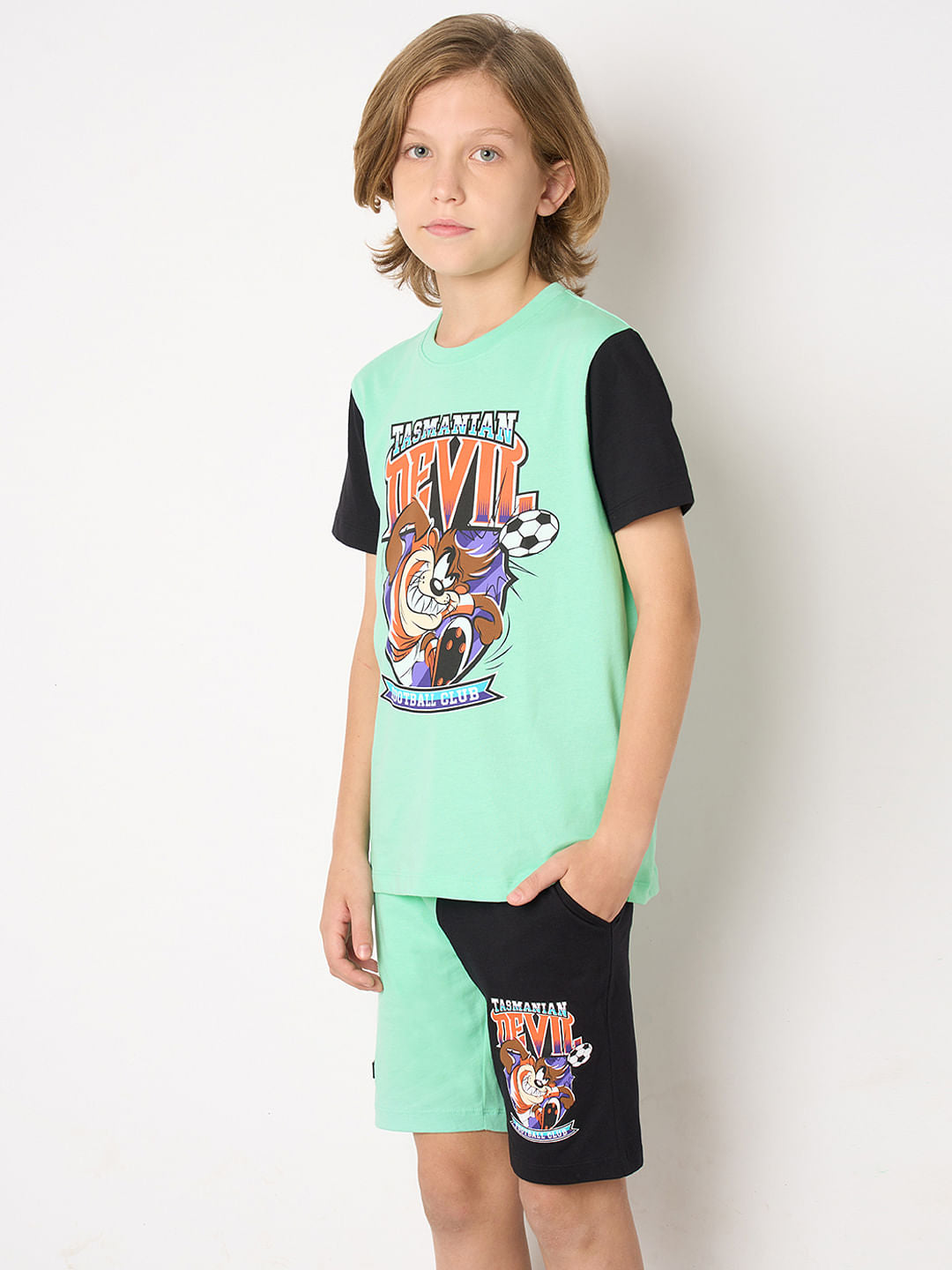 Looney Tunes Sea Green Tasmanian Devil Co-ord Set T-shirt