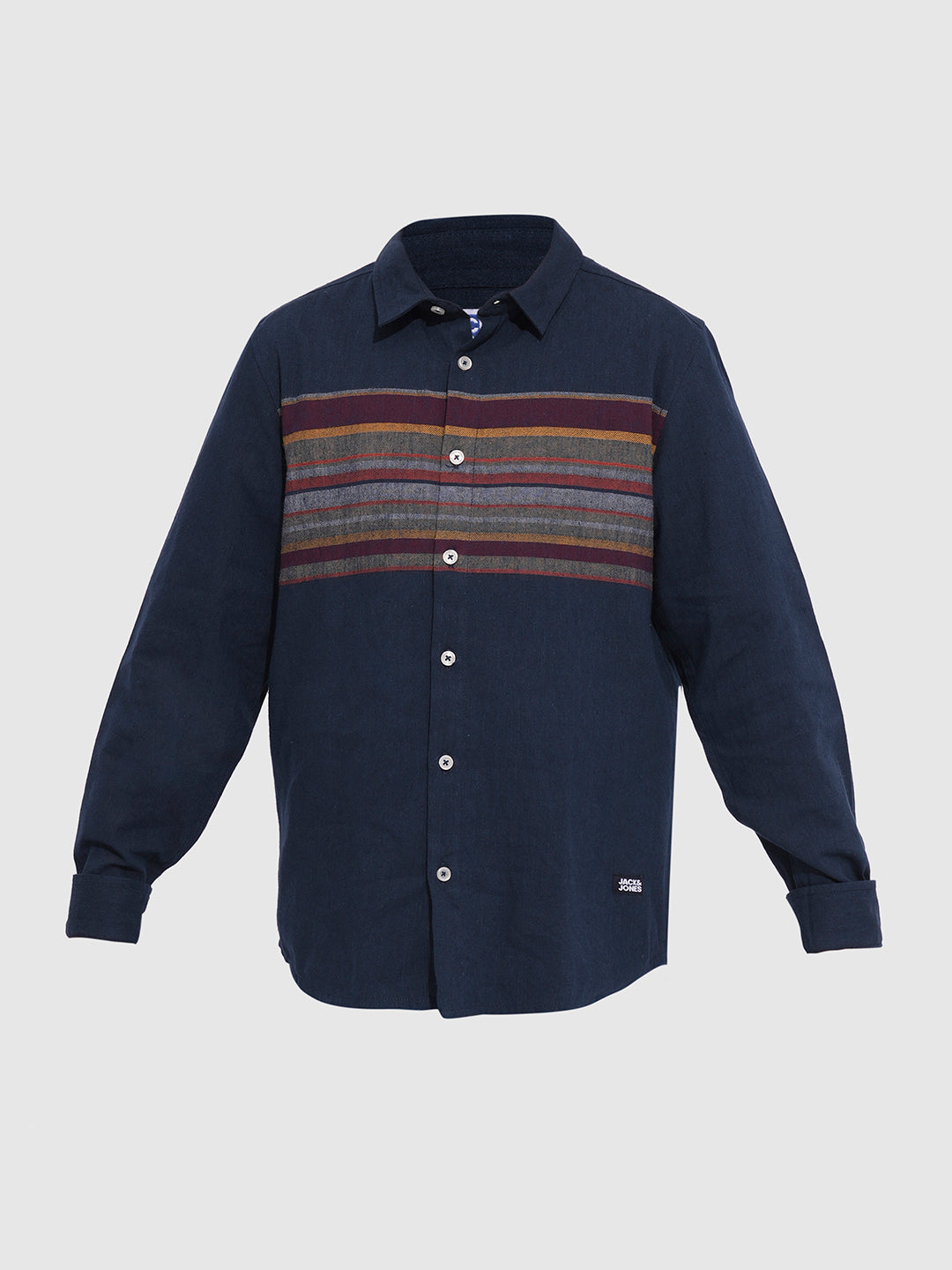 Boys Navy Blue Full Sleeves Shirt