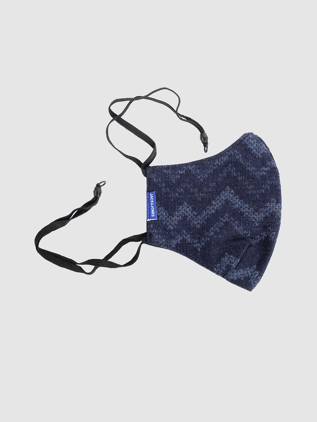 Blue 3PLY Around the Head Loops Mask-Abstract Print - ONE