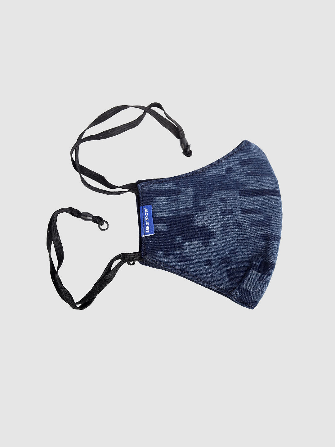 Blue 3PLY Around the Head Loops Mask-All Over Print - ONE