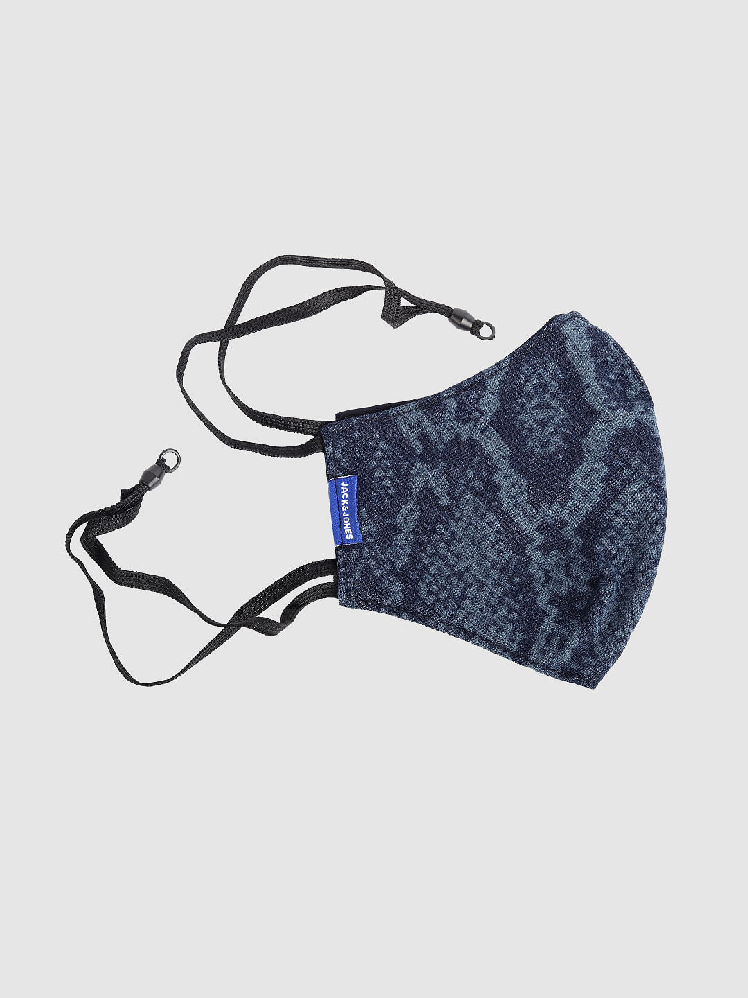 Blue 3PLY Around the Head Loops Mask - Animal Print - ONE