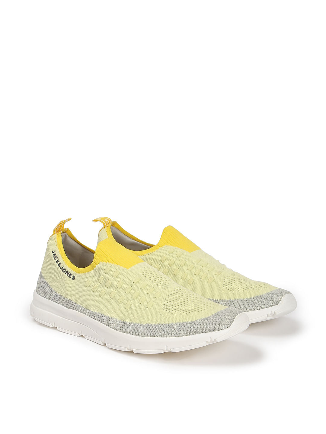 Yellow Colourblocked Slip Ons - 6