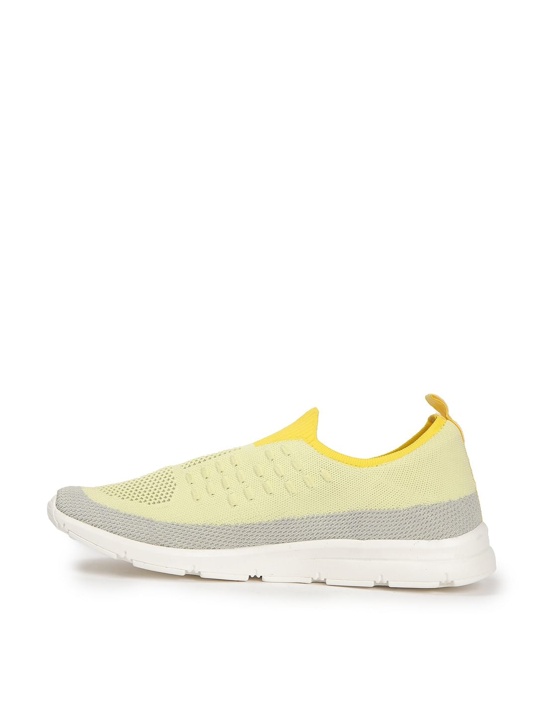 Yellow Colourblocked Slip Ons