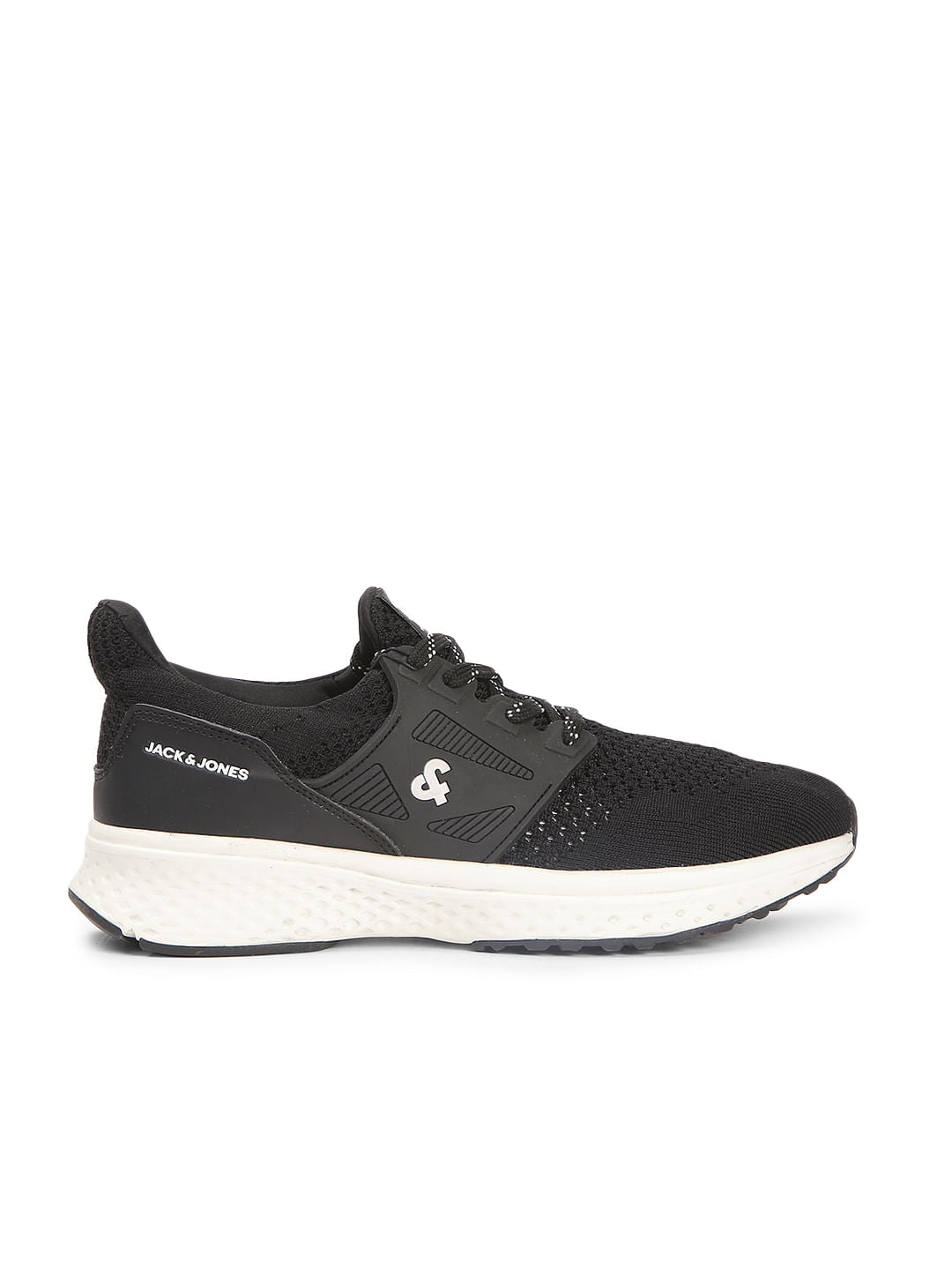 Black Mesh PU Sneakers