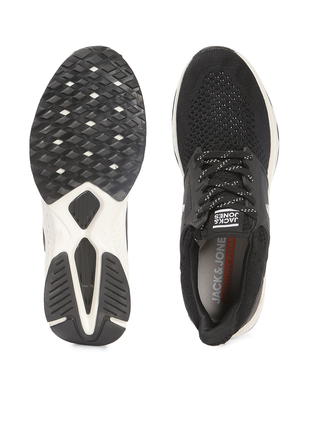 Black Mesh PU Sneakers