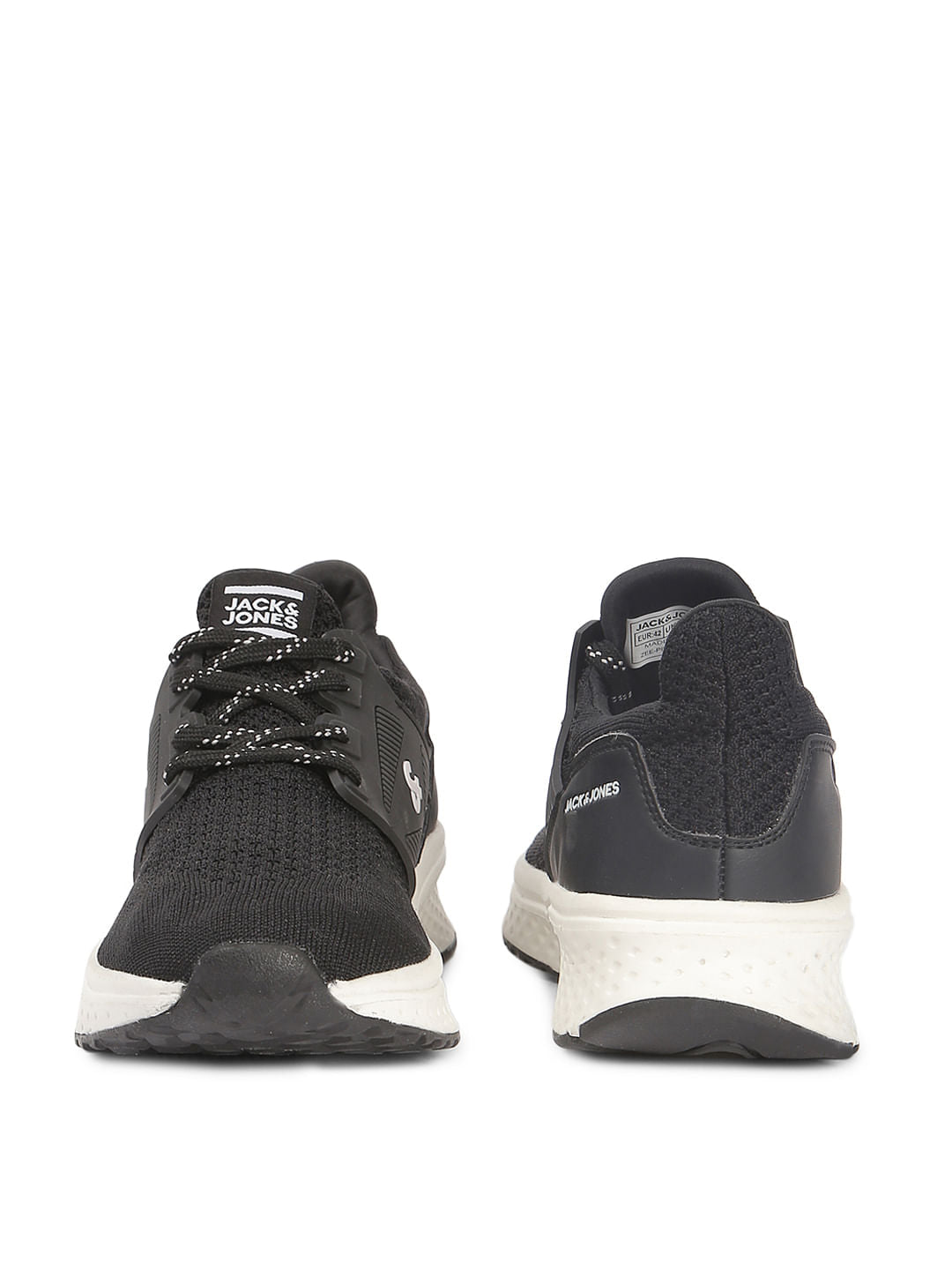 Black Mesh PU Sneakers