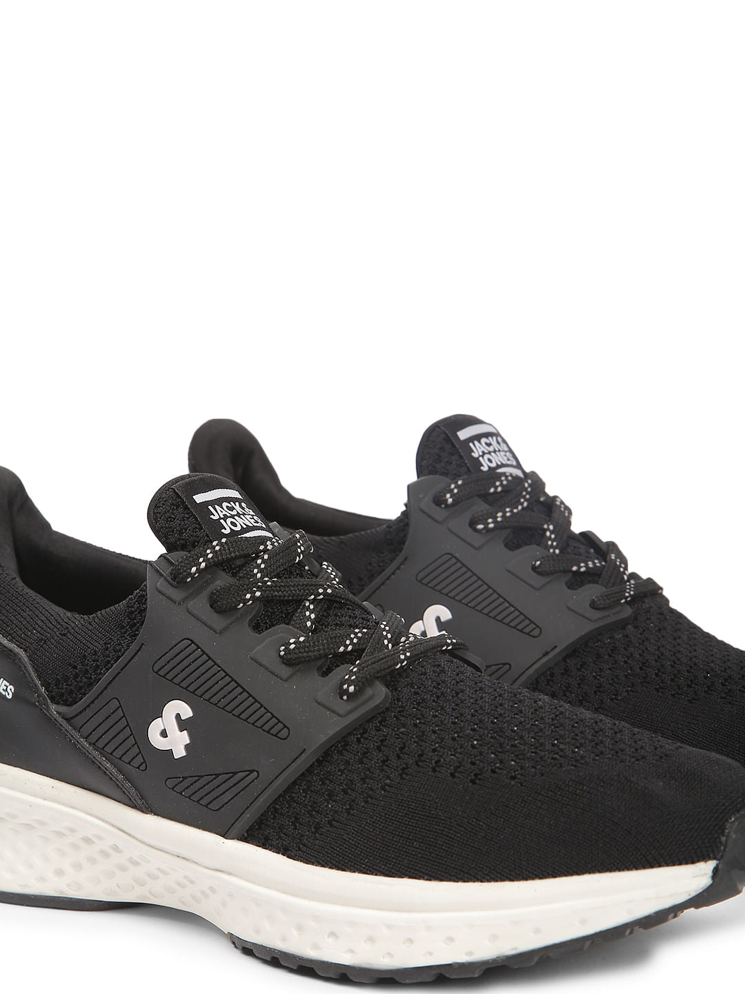 Black Mesh PU Sneakers