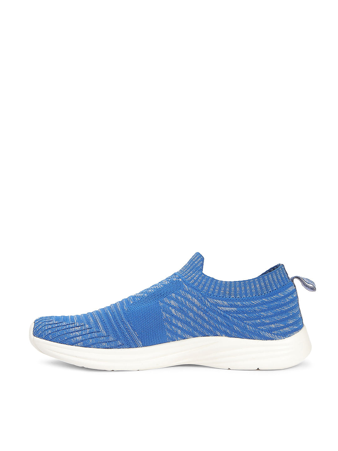 Blue Knit Slip Ons