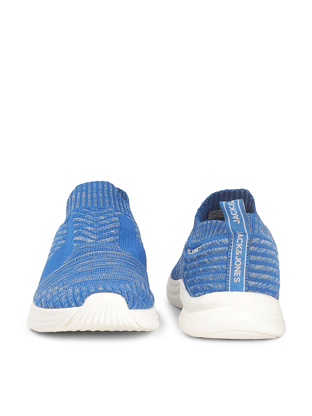 Blue Knit Slip Ons