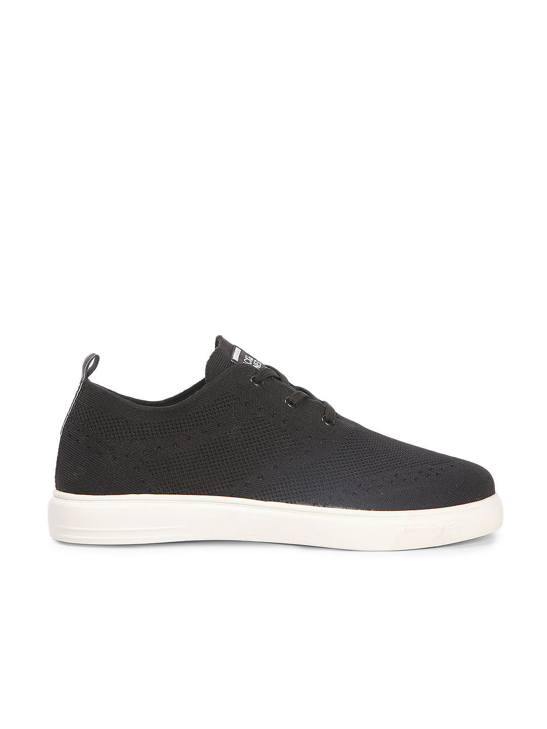 Black Knit Lace Up Sneakers