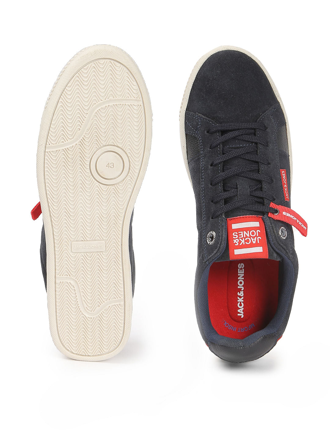 Navy Blue Suede Sneakers