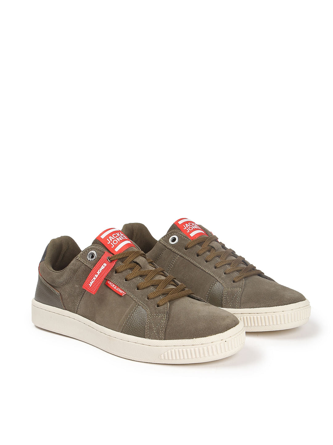 Olive Green Suede Sneakers - 6