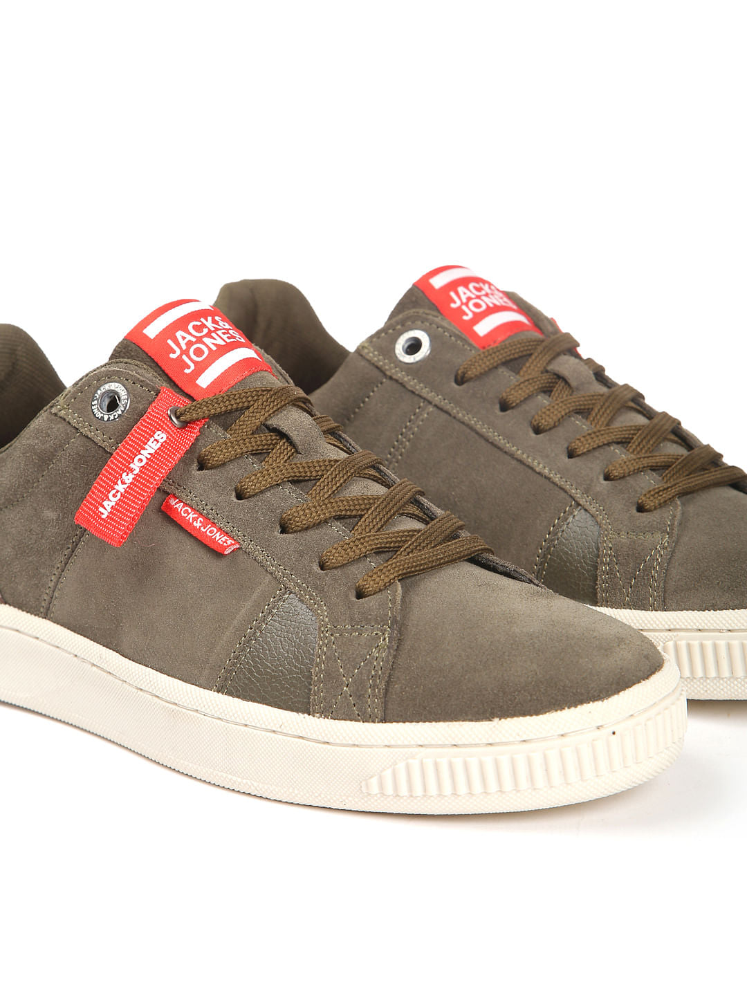 Olive Green Suede Sneakers