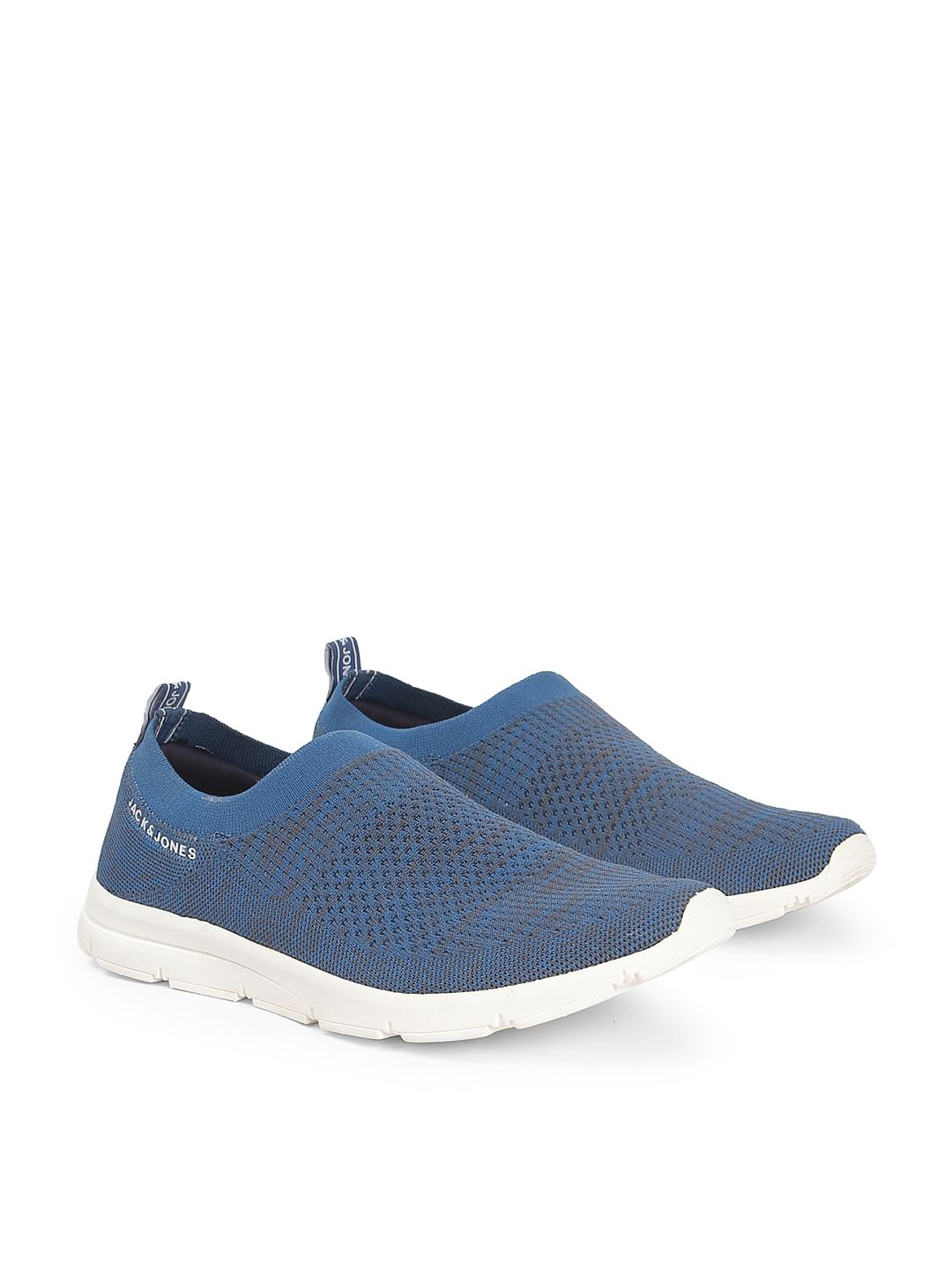 Blue Knit Slip On Sneakers - 6
