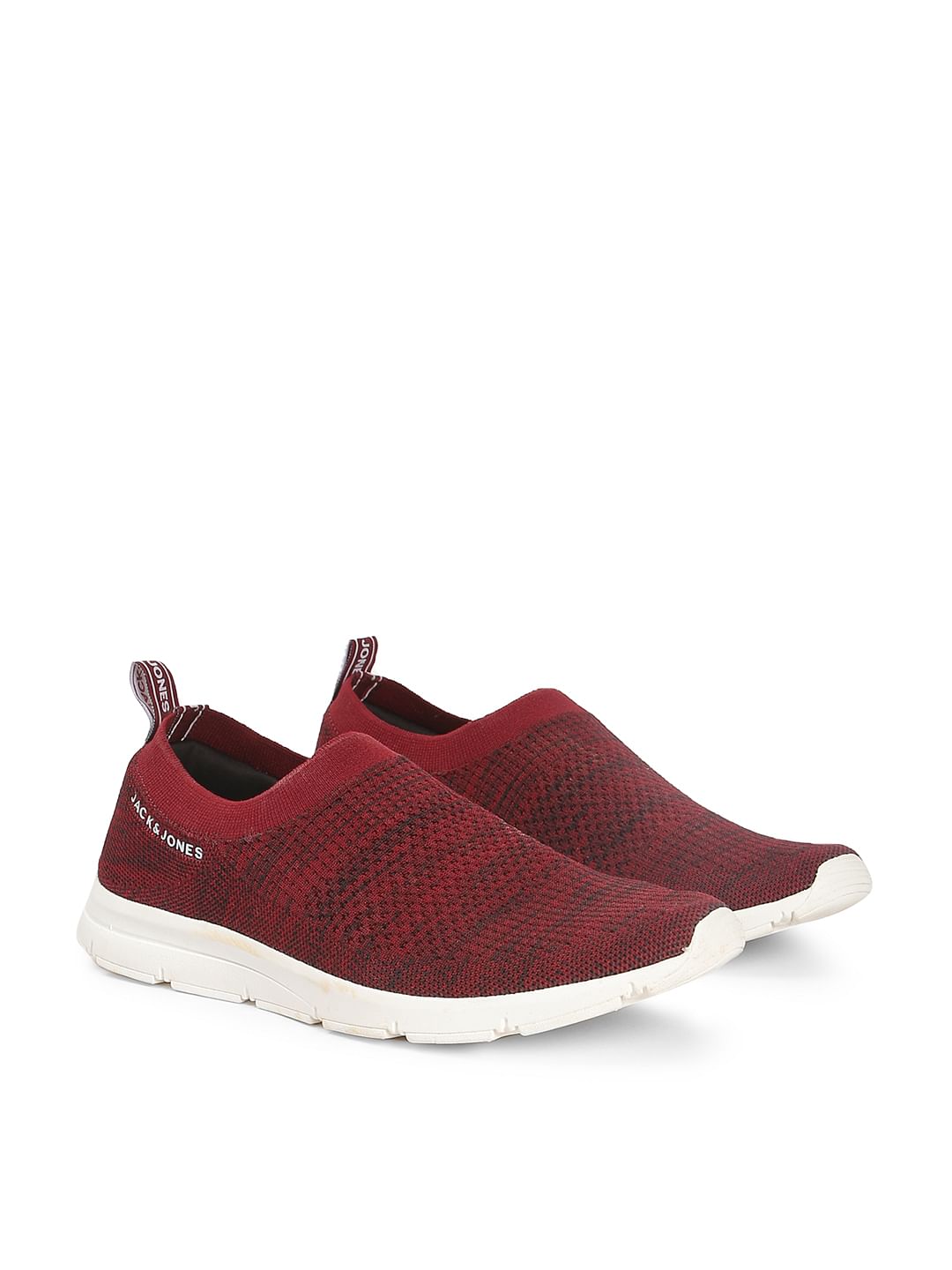 Red Knit Slip On Sneakers - 6