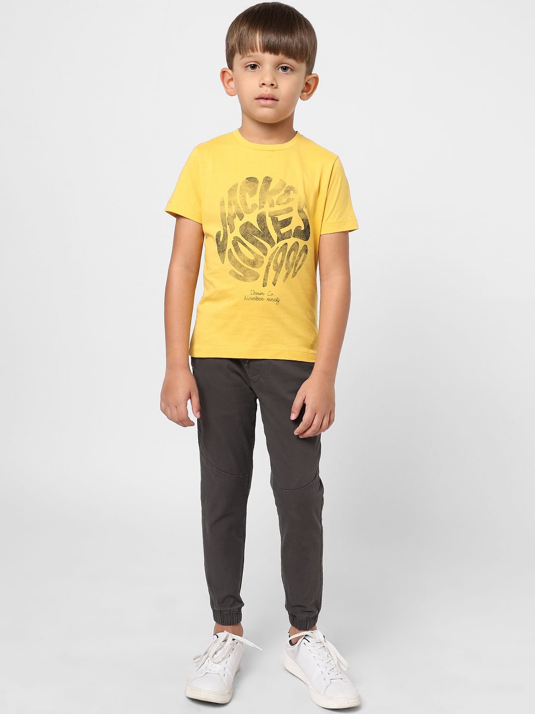 BOYS Dark Grey Mid Rise Joggers