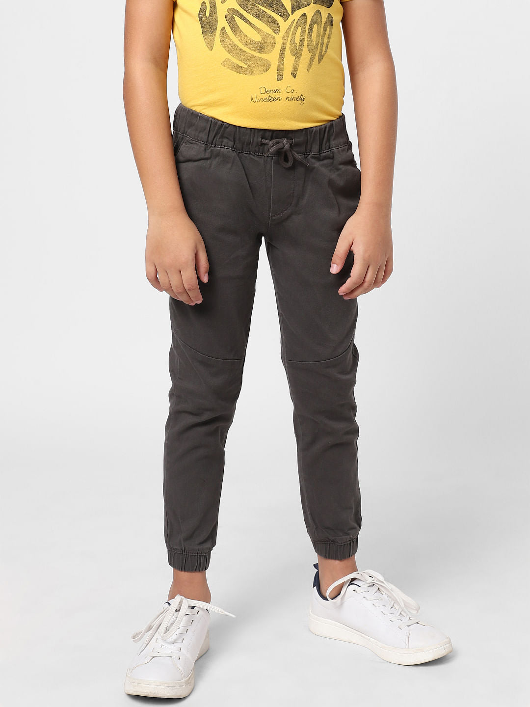 BOYS Dark Grey Mid Rise Joggers