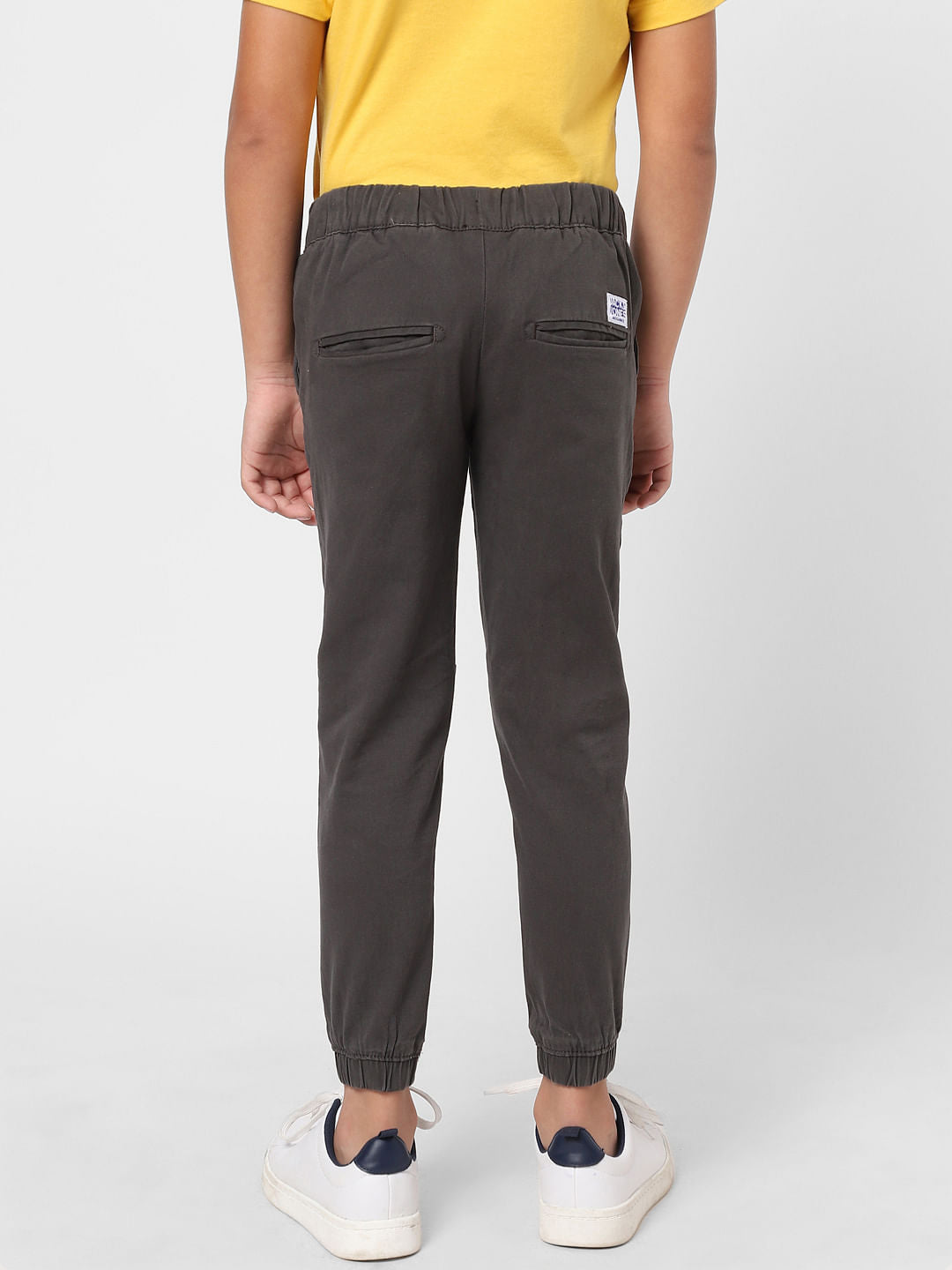 BOYS Dark Grey Mid Rise Joggers