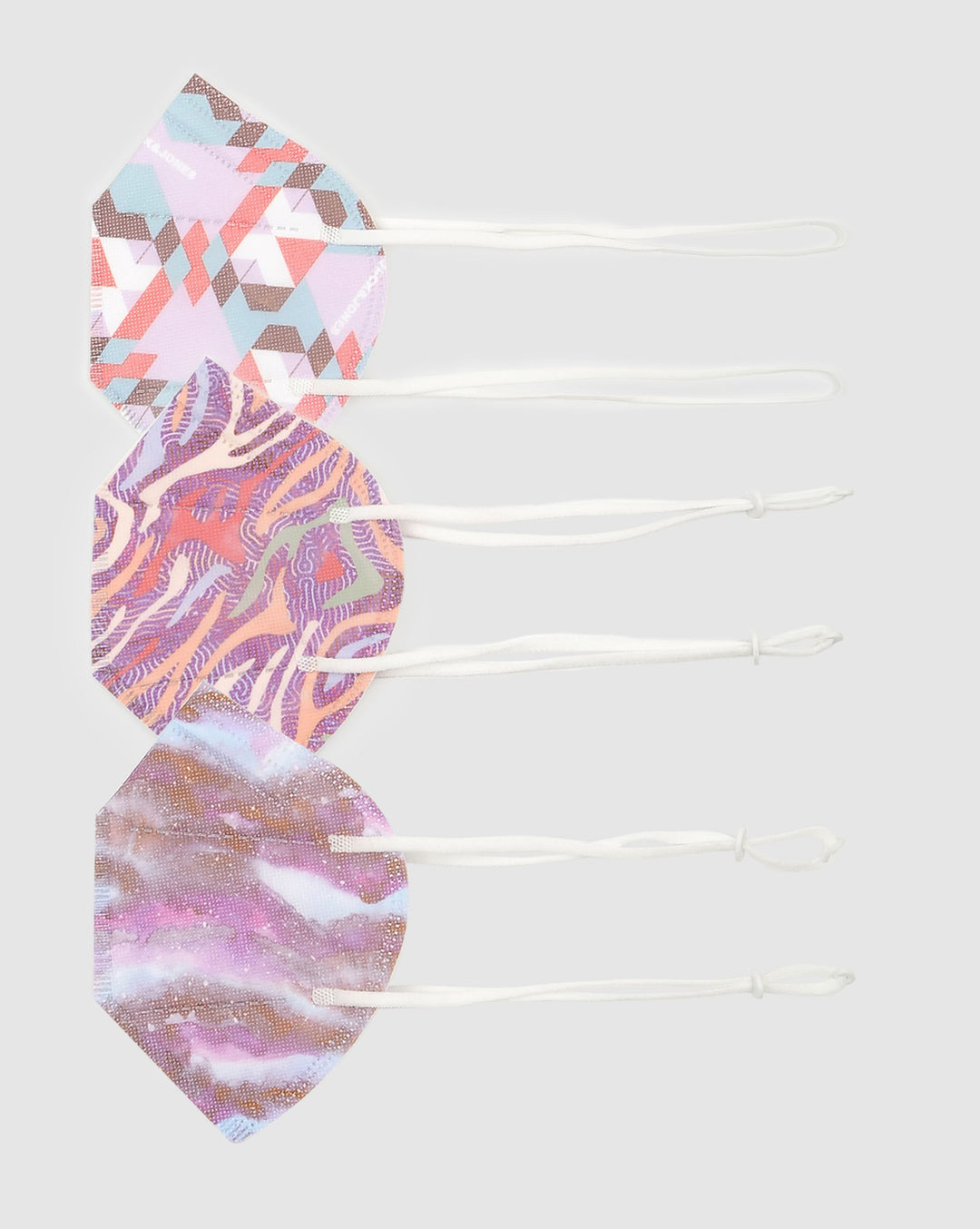 Pack of 3 Abstract Print N95 Mask with PM 2.5 Filter