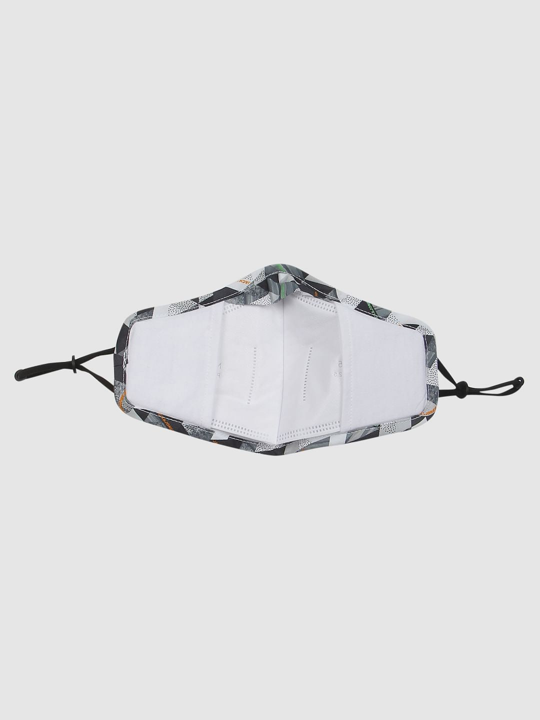 Grey Abstract Print Mask with 3 Changeable PM 2.5 Filter