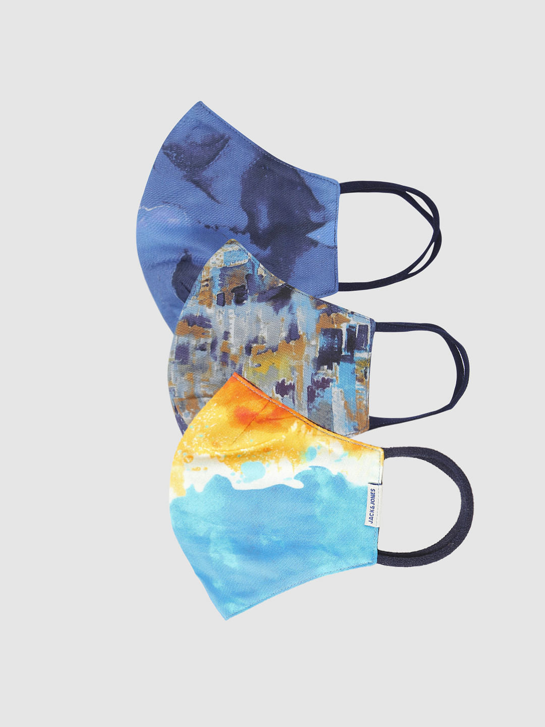 Pack of 3 Blue All Over Print B95 3 PLY Mask - ONE