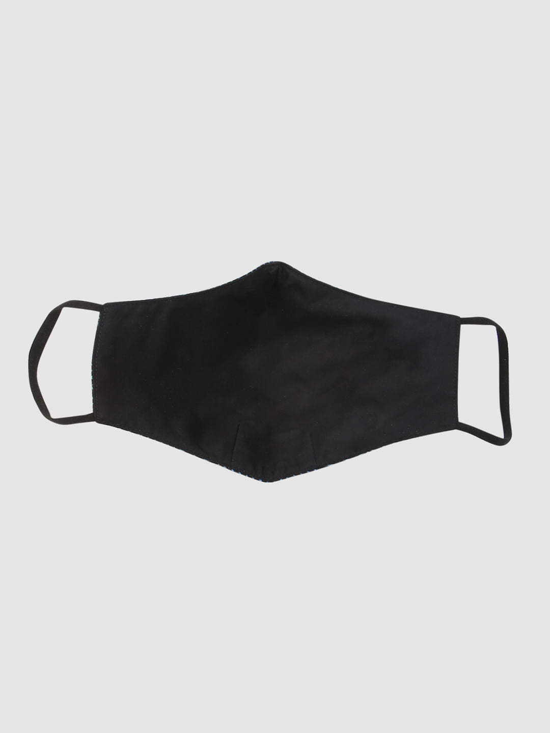 Pack of 3 Black Geometric Print B95 3 PLY Mask