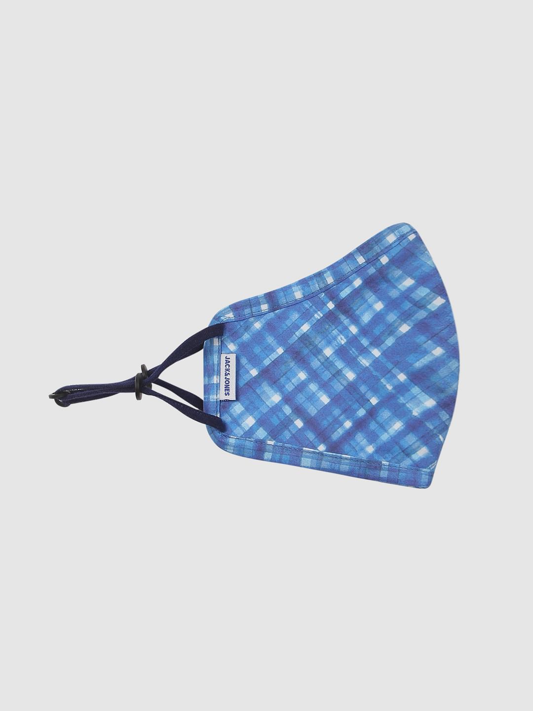 Blue Check Print Mask with 3 Changeable PM 2.5 Filter - ONE