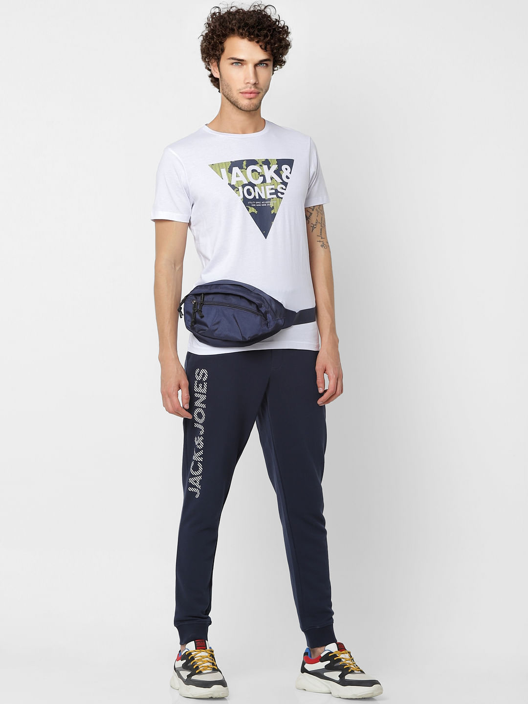 Blue Mid Rise Sweatpants - S