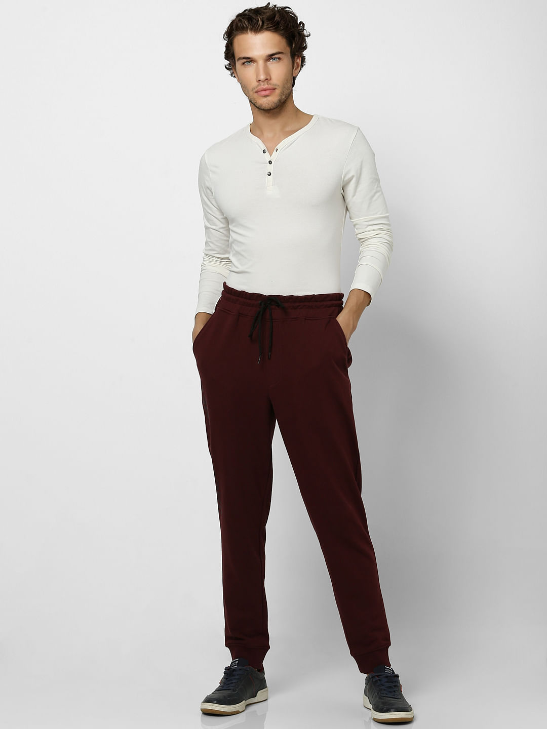 Red Mid Rise Sweatpants - S
