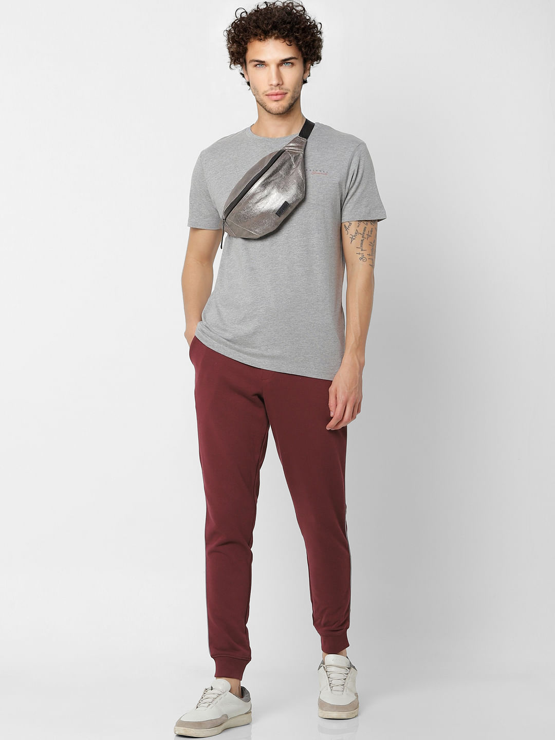Red Mid Rise Sweatpants - S
