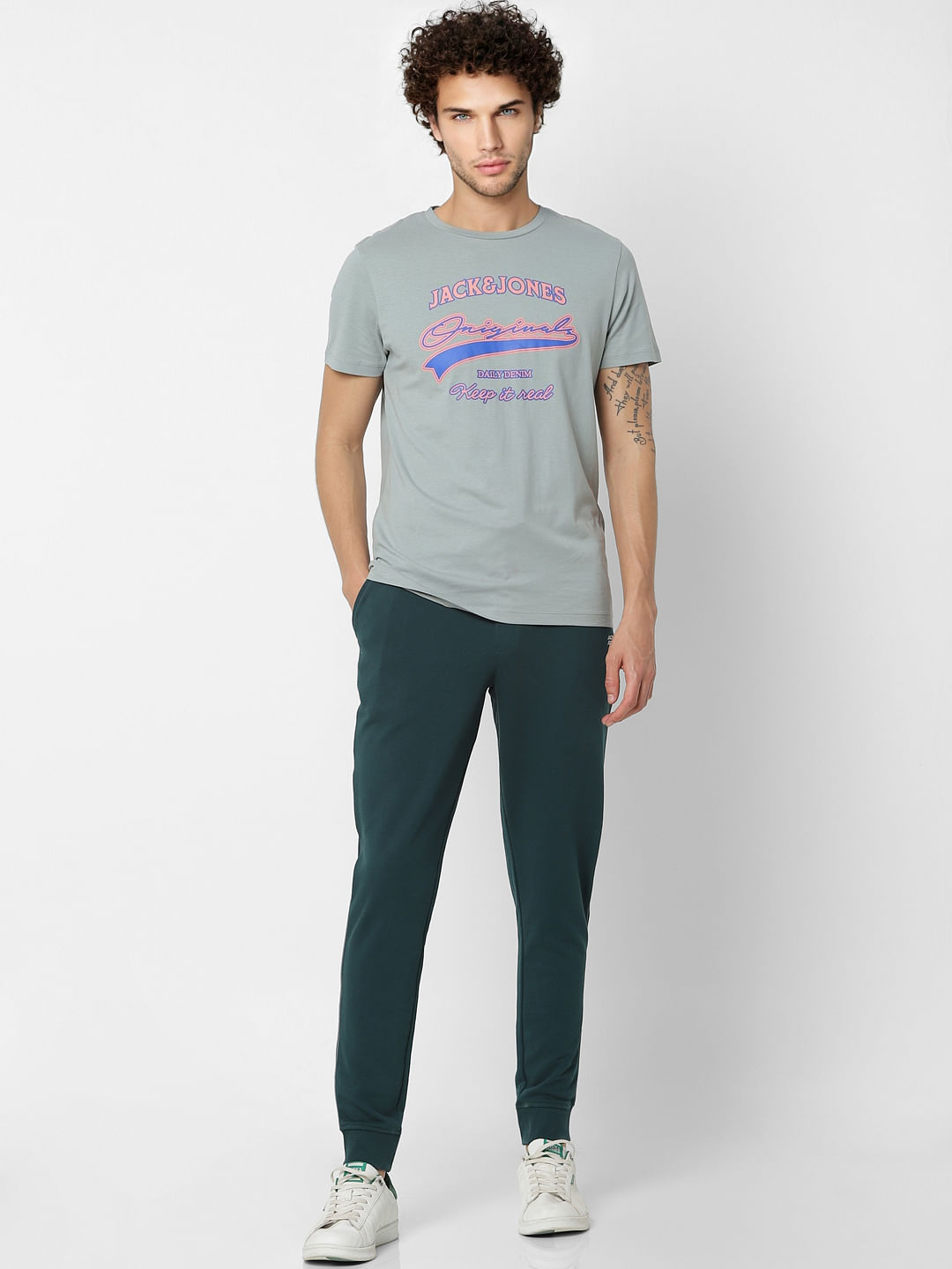 Green Mid Rise Sweatpants - S