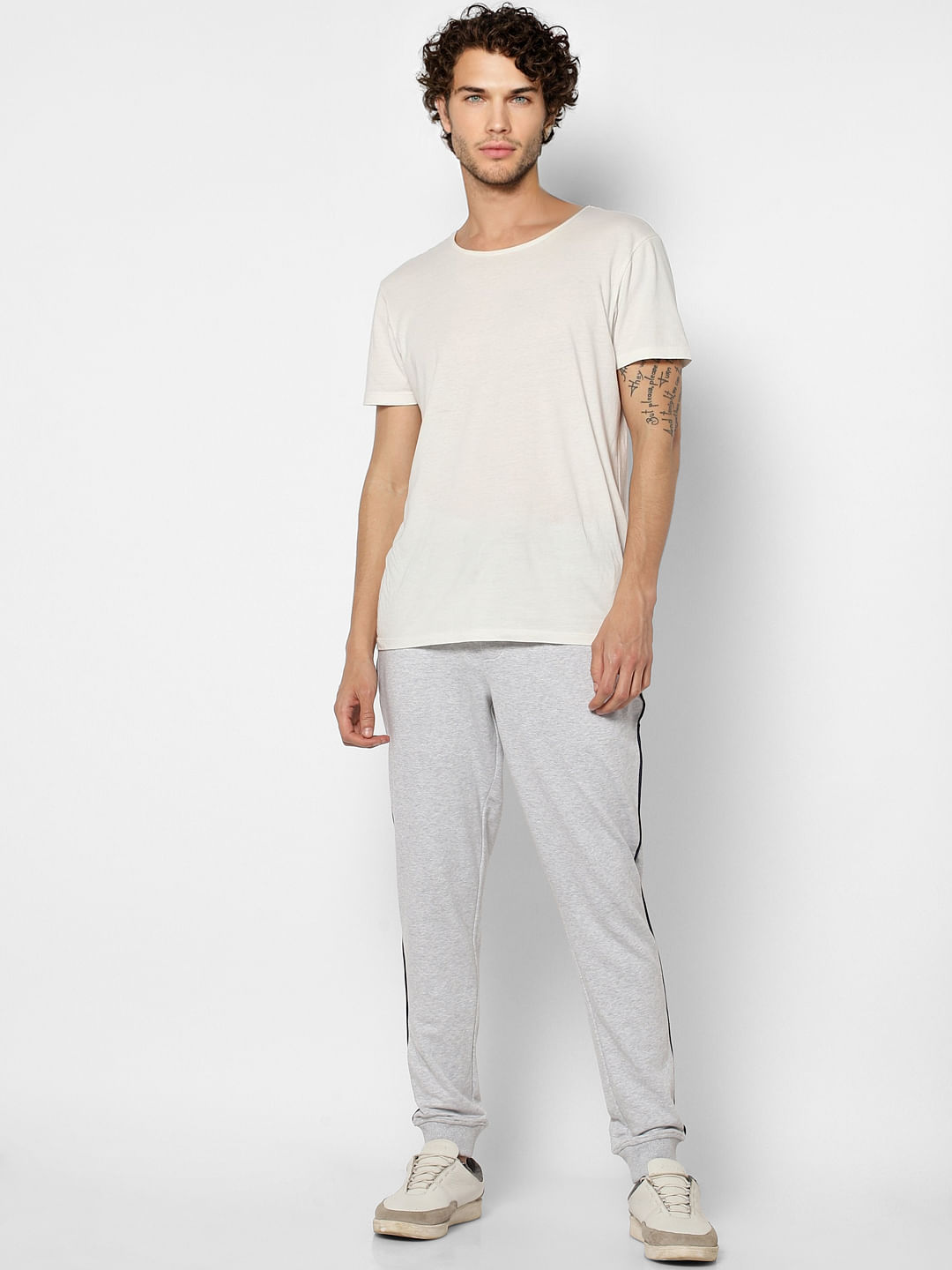 Grey Mid Rise Sweatpants - S