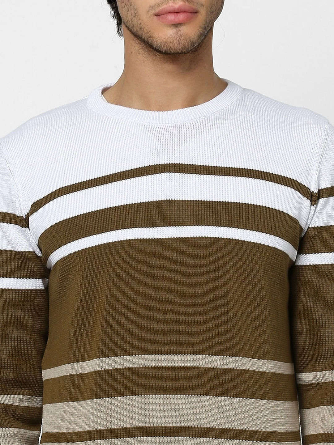 Brown Striped Pullover