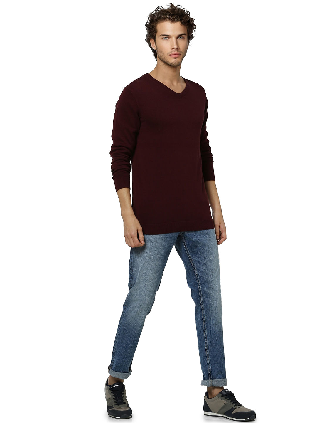 Maroon Knit Pullover - S