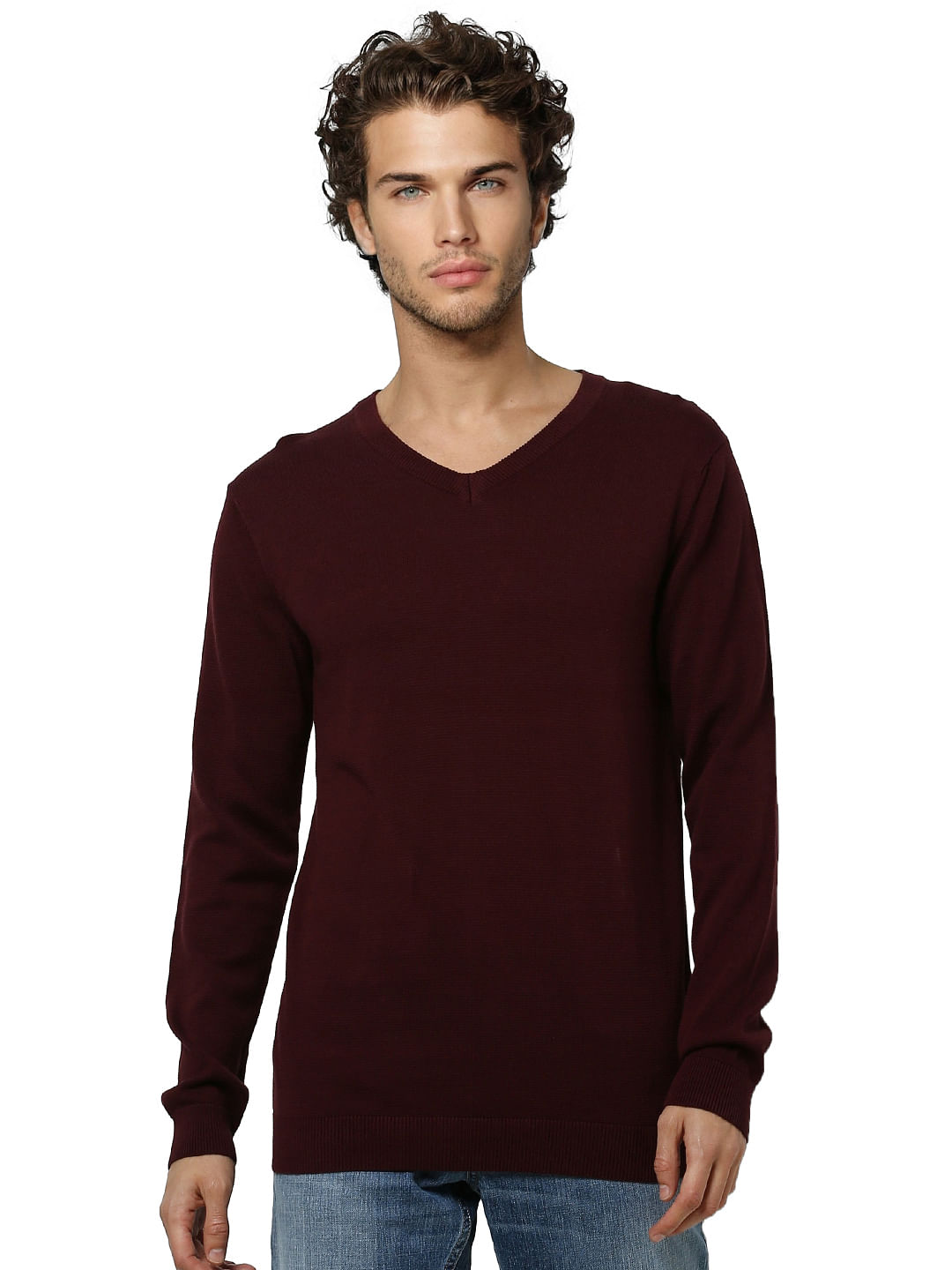 Maroon Knit Pullover
