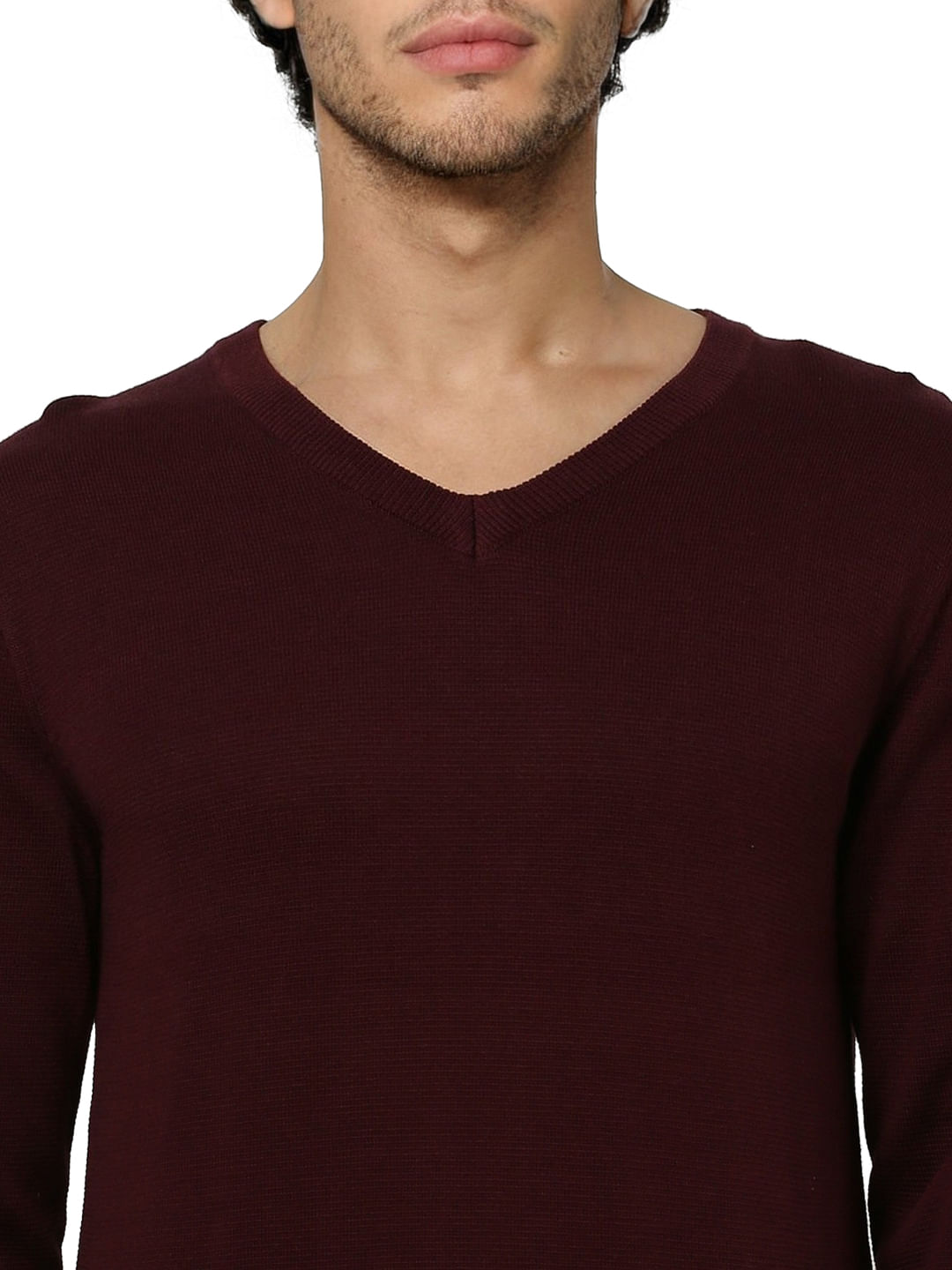 Maroon Knit Pullover