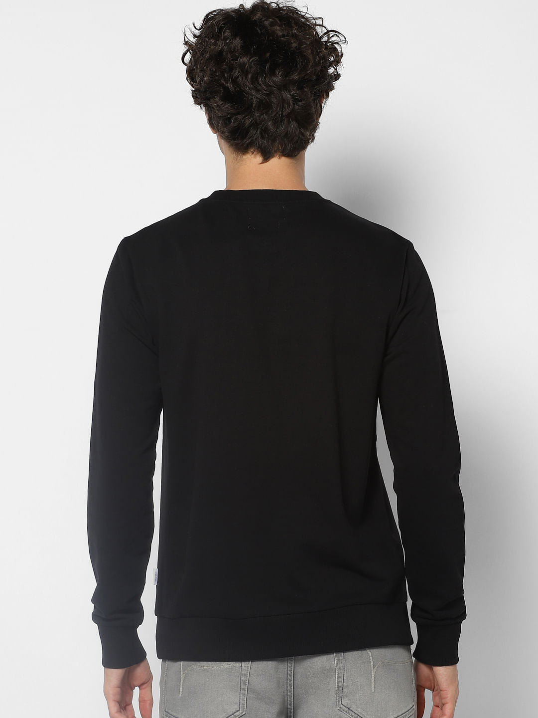 Black Logo Print Sweatshirt