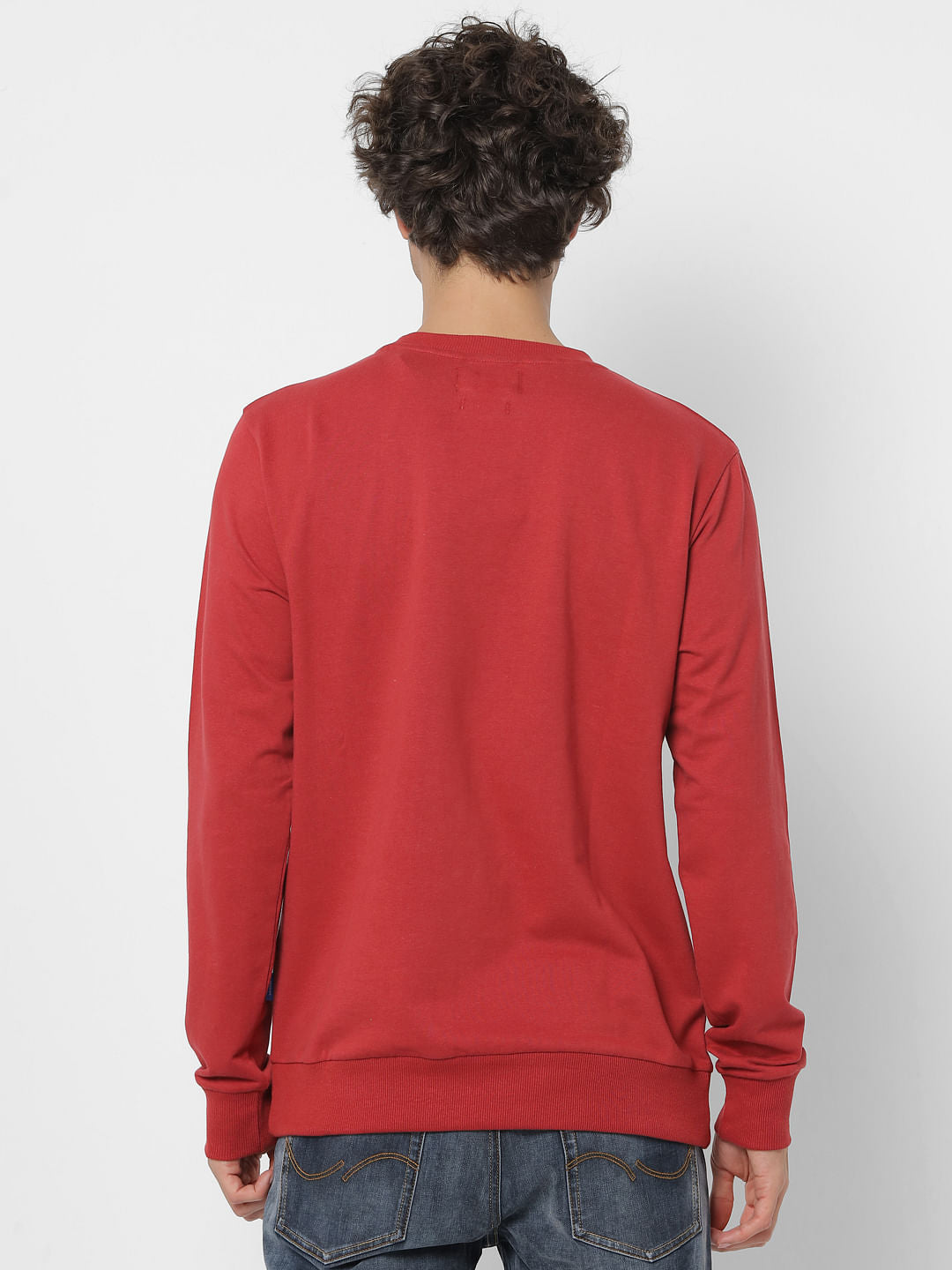 Red Logo Print Sweatshirt