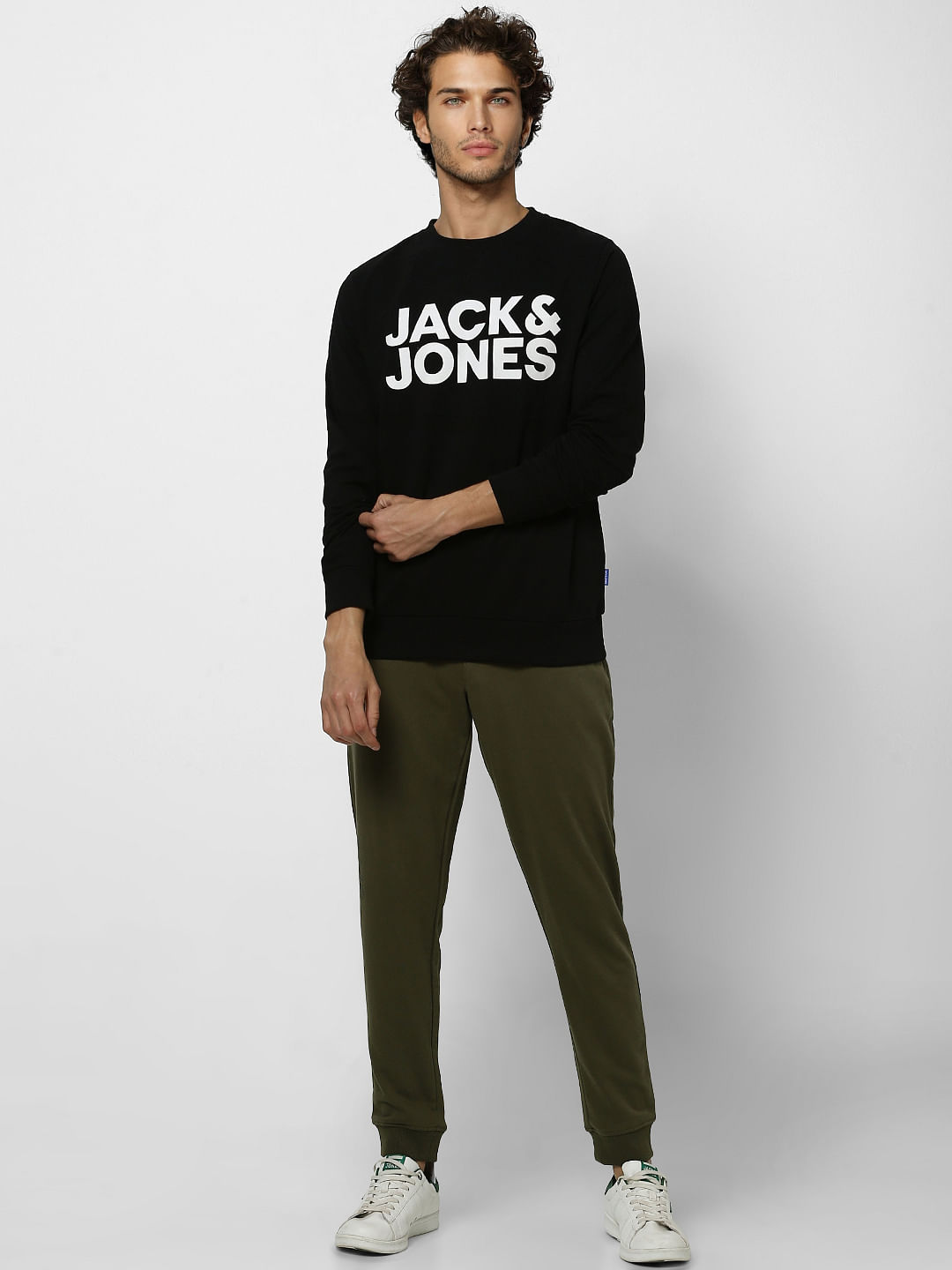 Black Logo Print Sweatshirt - S