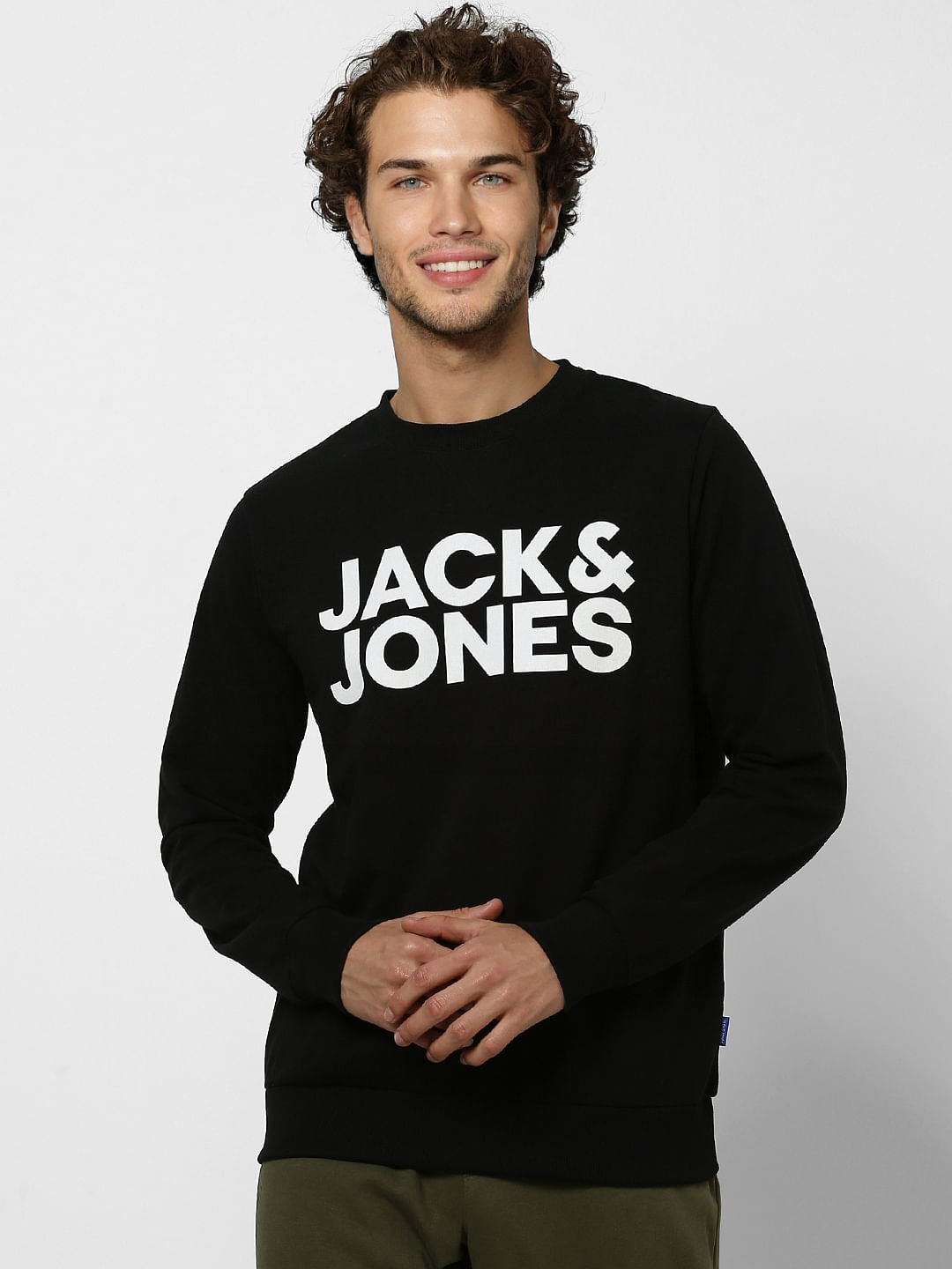 Black Logo Print Sweatshirt