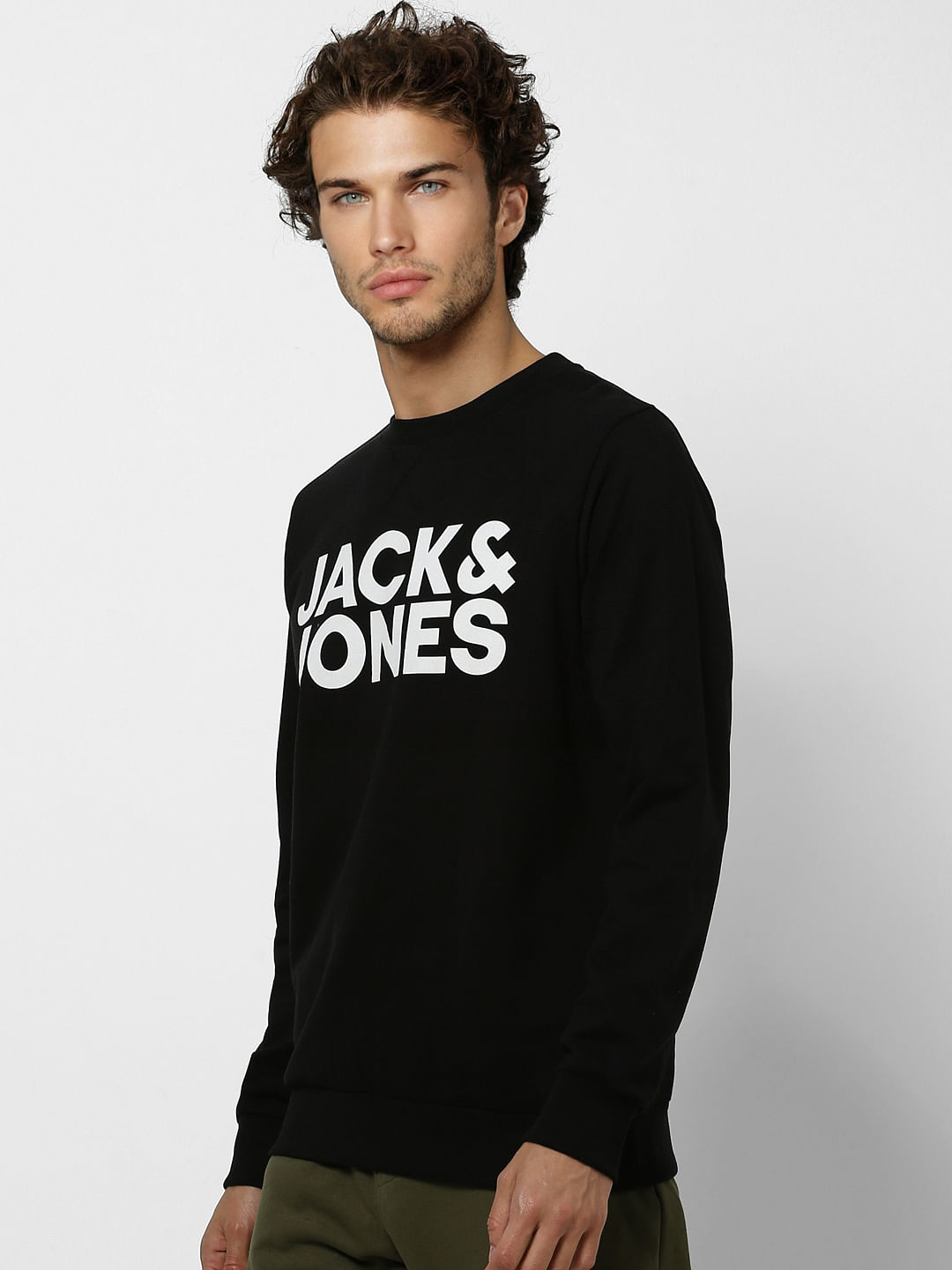 Black Logo Print Sweatshirt
