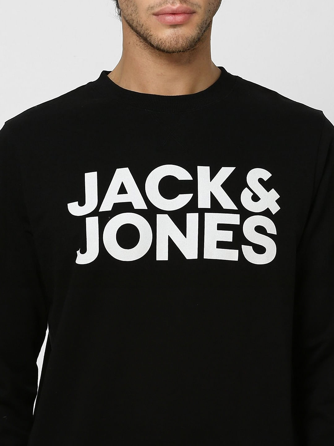 Black Logo Print Sweatshirt
