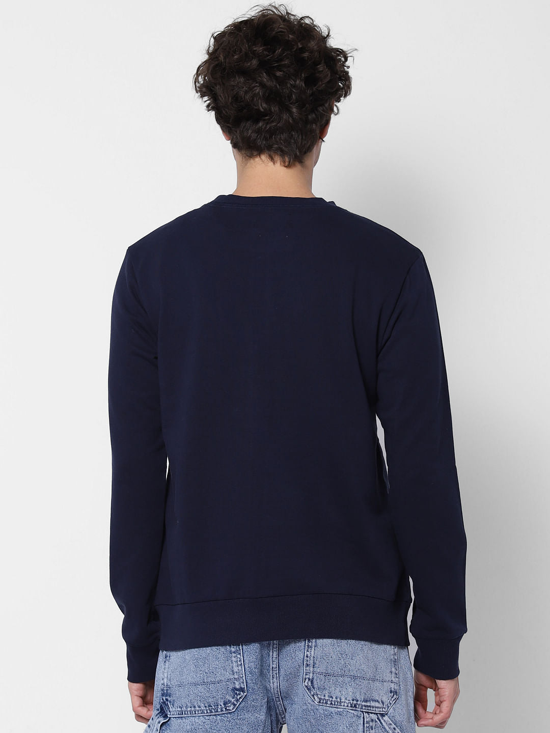 Blue Logo Print Sweatshirt